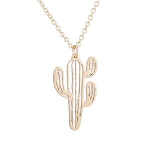 Cactus Gold Dainty Necklace 5-L-1-19